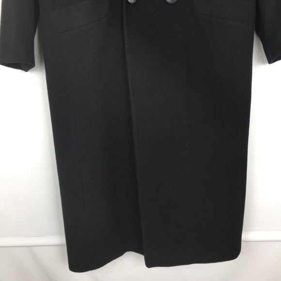 Vintage Fleurette of California 100% Cashmere Long Coat Neiman Marcus Black - Picture 4 of 14